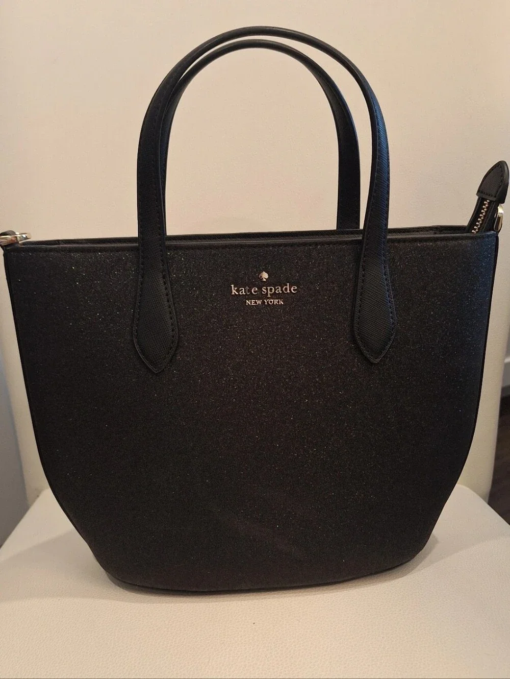 Kate Spade Black Glimmer Satchel EUC